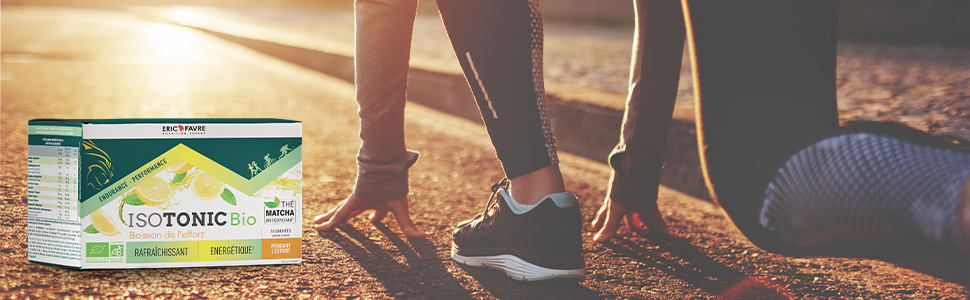 Isotonic Bio - Boisson de l'effort longue durée - 16 sachets unidoses saveur Framboise etui-de-16-unites