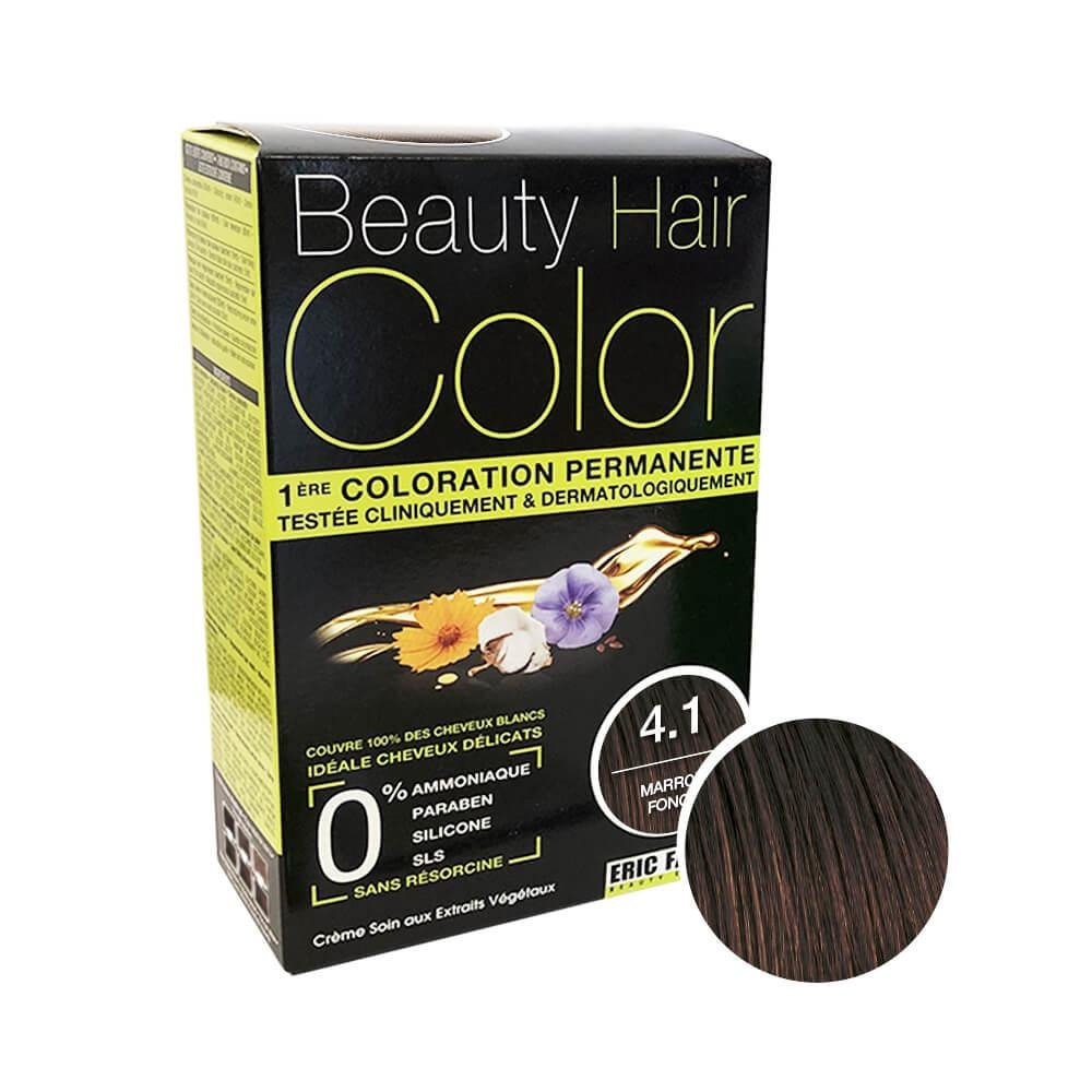Beauty Hair Color Coloration (Marron foncé 4.1) nuance Marron foncé 4.1