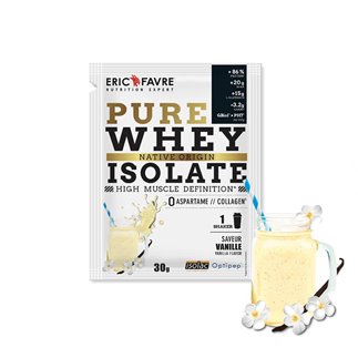 Pure Whey Protein Native 100% Isolate - Sachet Unidose saveur Vanille