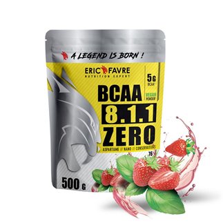 BCAA 8.1.1 ZERO Vegan 500gr saveur Fraise - Basilic