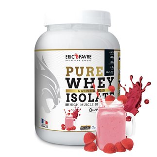 Pure Whey Protein Native 100% Isolate saveur Fraise contenance 2kg
