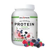 Protéines végétales tri-source, Protein Vegan, Triple Berry ( Fruit rouge ) saveur Triple Berry