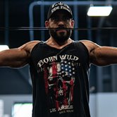 Tank T-Shirt Born Wild color Negro