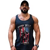 Tank T-Shirt Born Wild color Negro