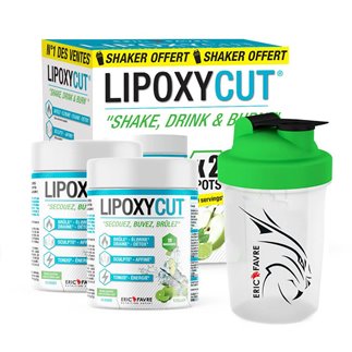 Coffret Lipoxycut Vegan - SHAKER* OFFERT - Brûleur de graisses saveur Pomme verte citron