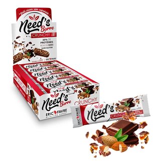 Barre protéinée Need's Crunchy Double Choco saveur Double Choco contenance 40g