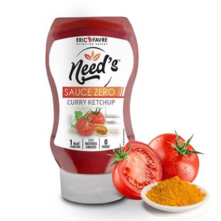 Need's Sauces Zero  Curry Ketchup contenance 350ml