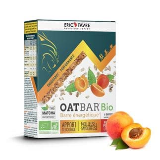 Oatbar Bio - Barre énergétique avant l'effort 100% naturelle saveur Abricot contenance Etui de 6 unités
