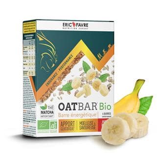 Oatbar Bio - Barre énergétique avant l'effort 100% naturelle saveur Banane contenance Etui de 6 unités