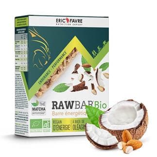 Rawbar Bio - Barre de l'effort 100% naturelle saveur Amande - Coco contenance Etui de 6 unités